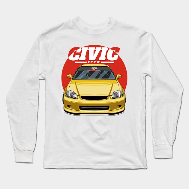 Civic Crew (yellow) Long Sleeve T-Shirt by Rezall Revolution